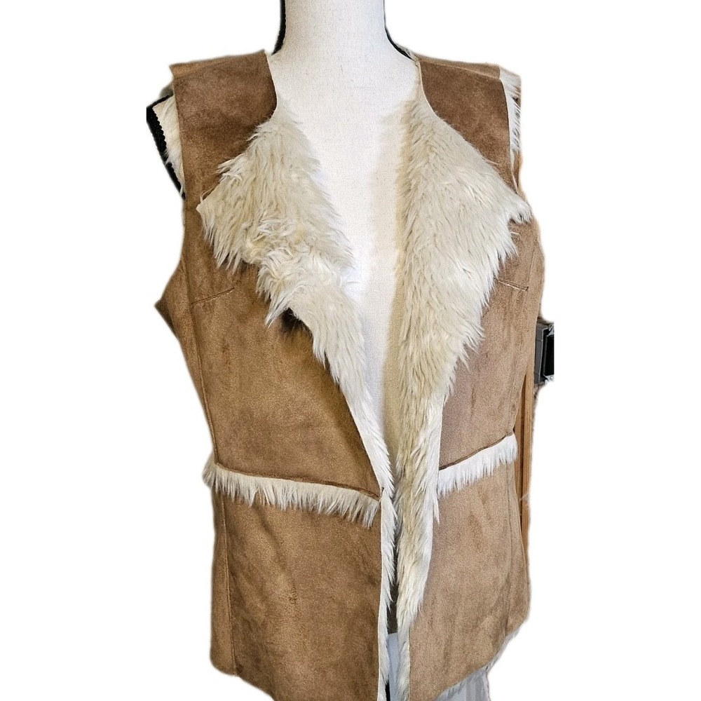 Shearling Suede Faux Fur Vest Retro,70"s,Boho,Hippie,Festival Women
